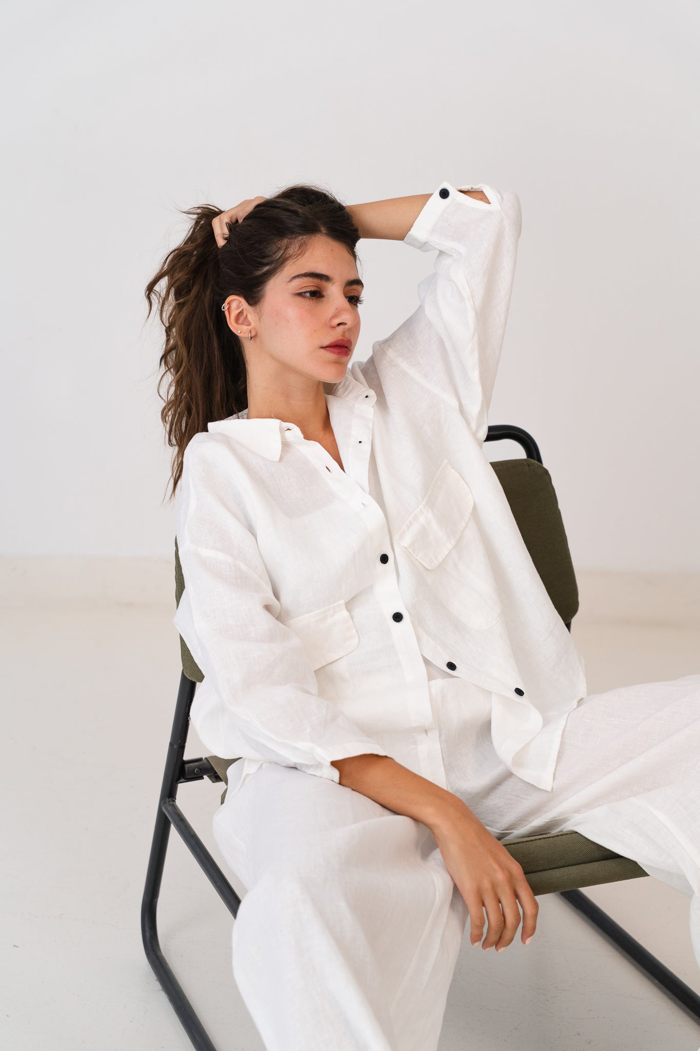 Linen Blouse In White