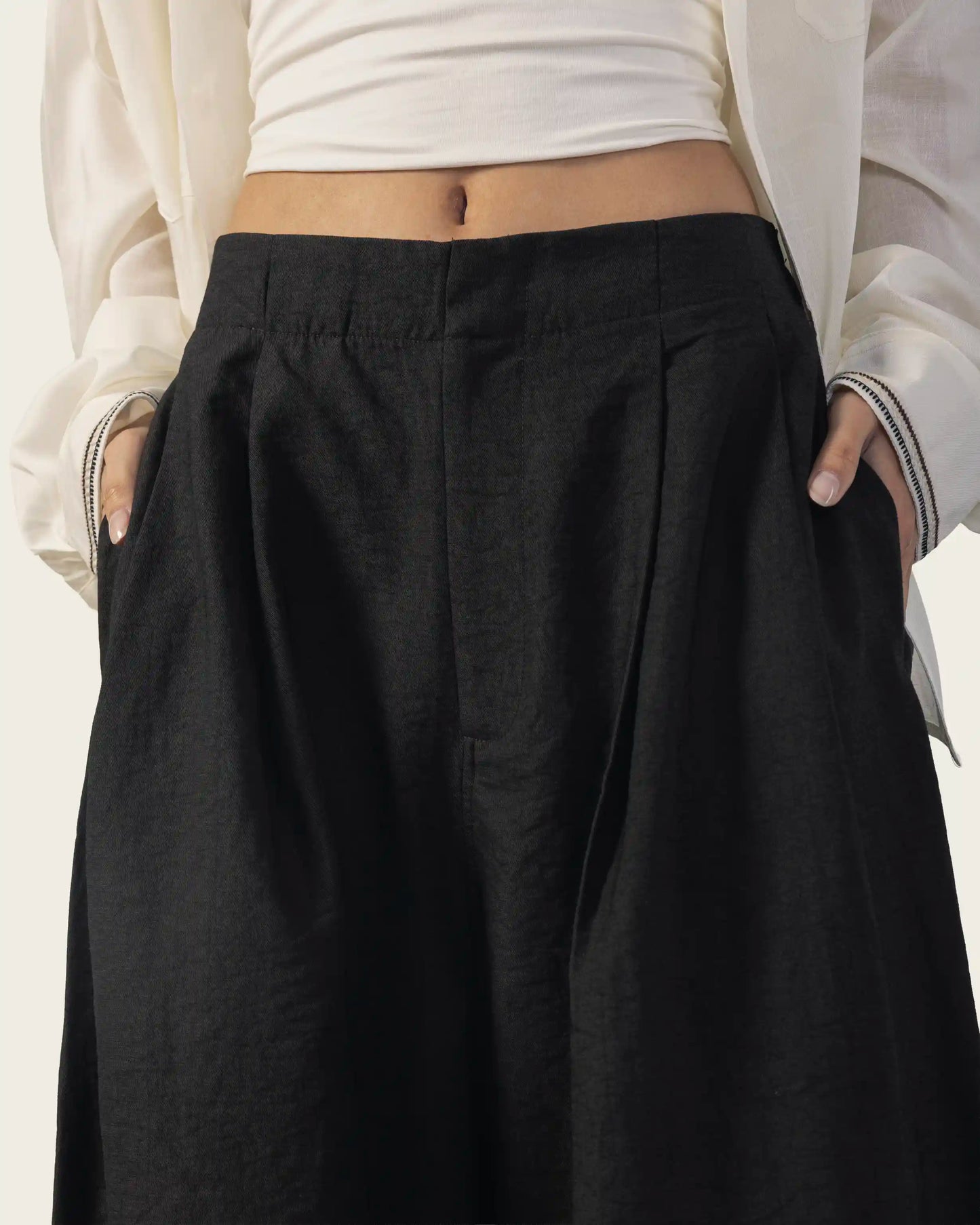Black Wide Leg Trousers