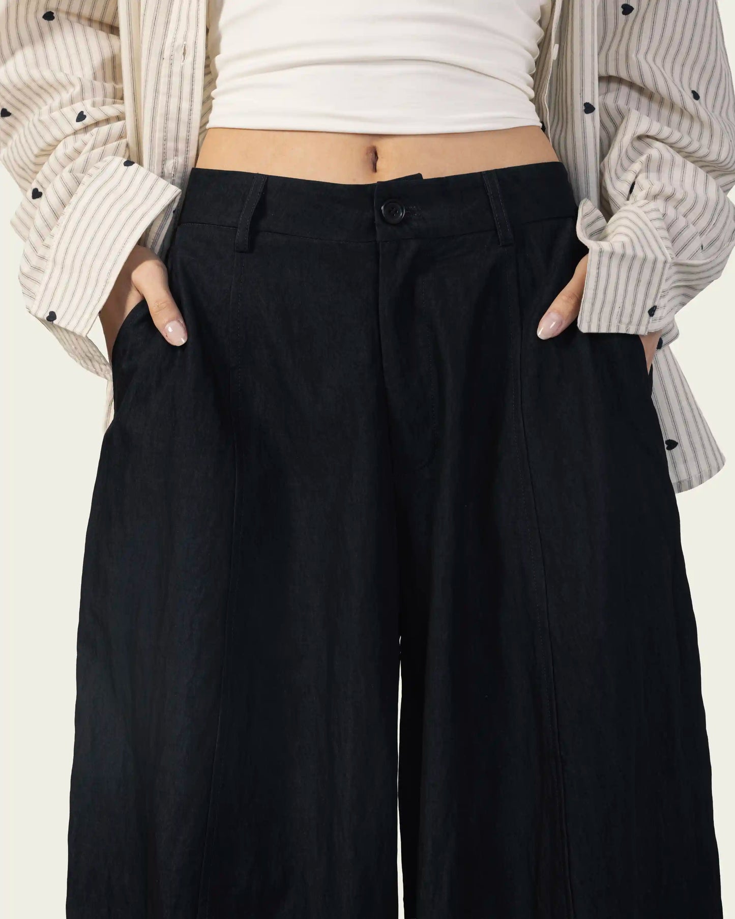 Navy Barrel Pants