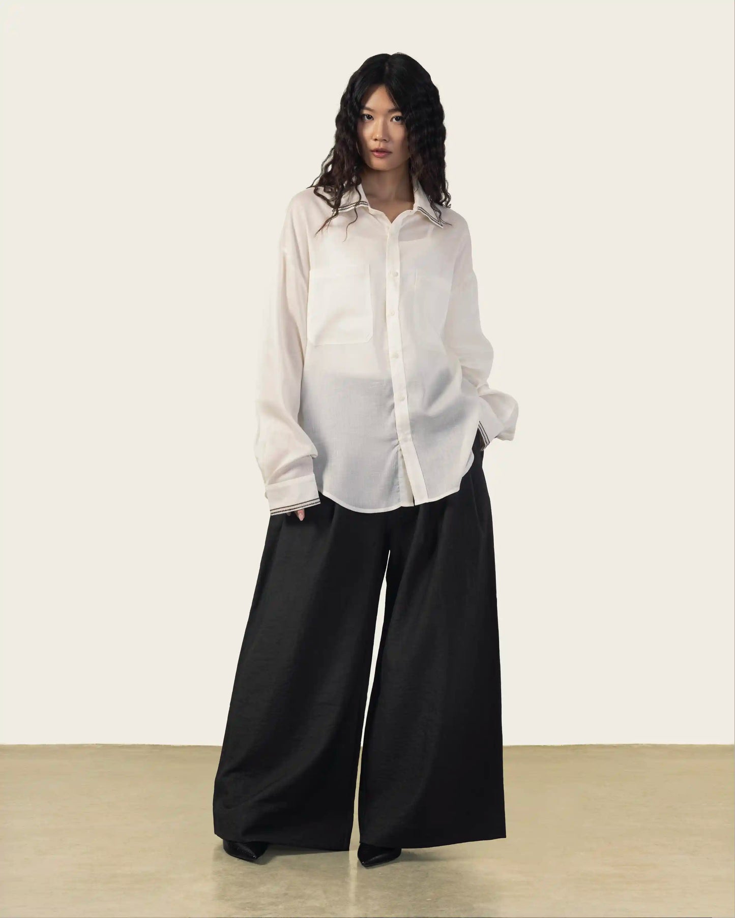 Black Wide Leg Trousers
