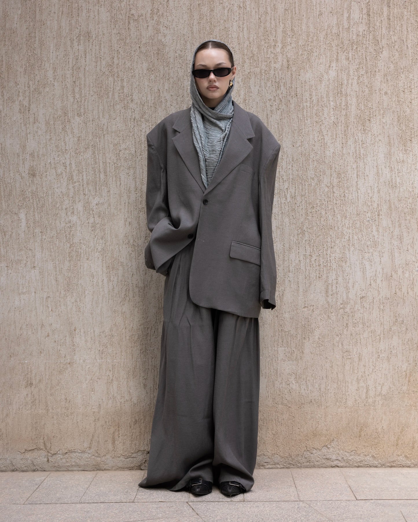 Feather Cotton in Grey