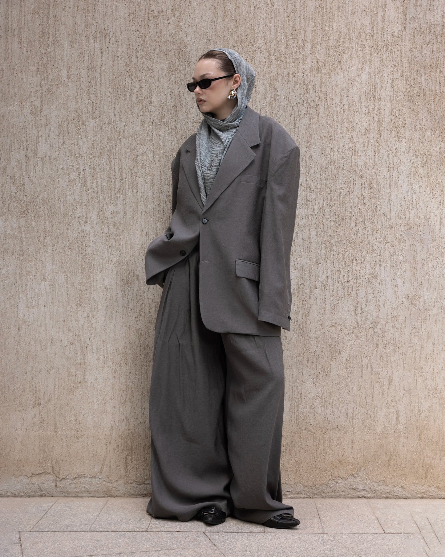 Feather Cotton in Grey