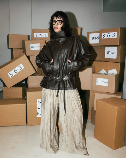 Olive Leather Jacket