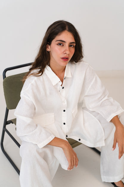 Linen Blouse In White