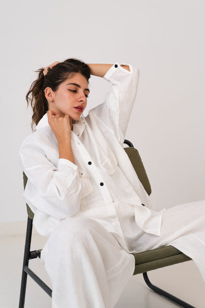 Linen Blouse In White
