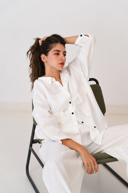 Linen Blouse In White