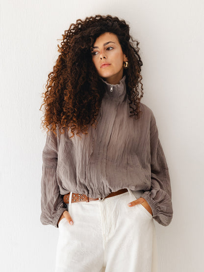 Ash Ruffled Sweat Shirt