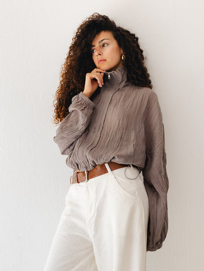 Ash Ruffled Sweat Shirt