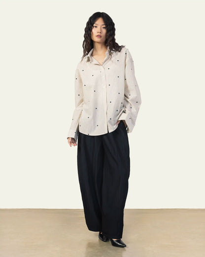 Navy Barrel Pants