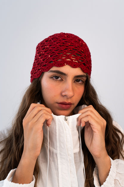 Summer Daisy Hat Sparkle In Red