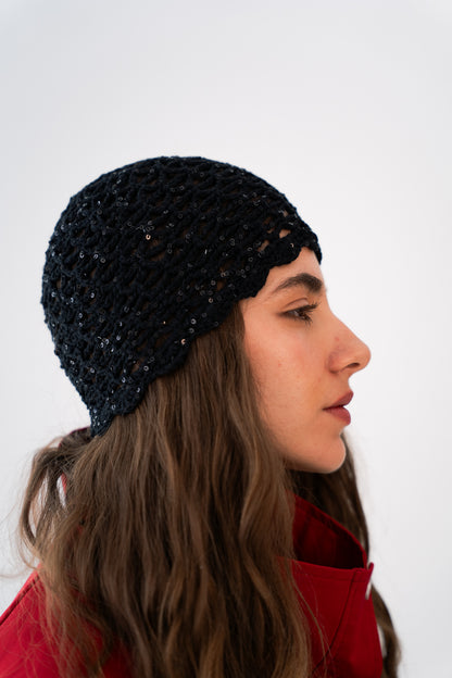 Summer Daisy Hat Sparkle In Black