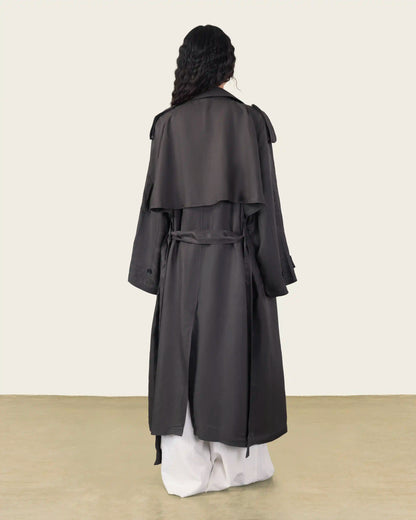 Trench Coat in Warm Grey