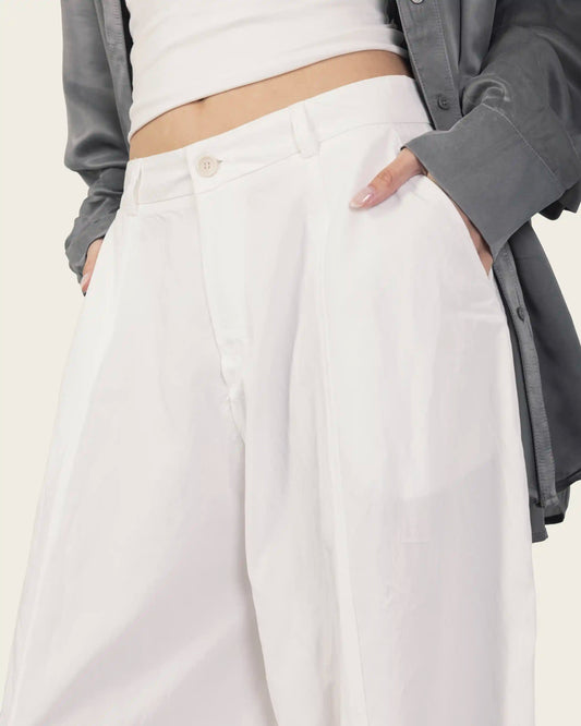 White Wide Leg Pants