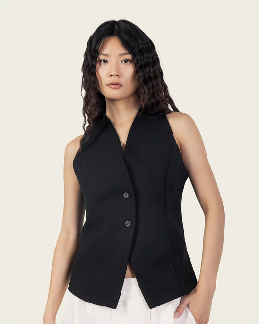 Fitted Black Vest