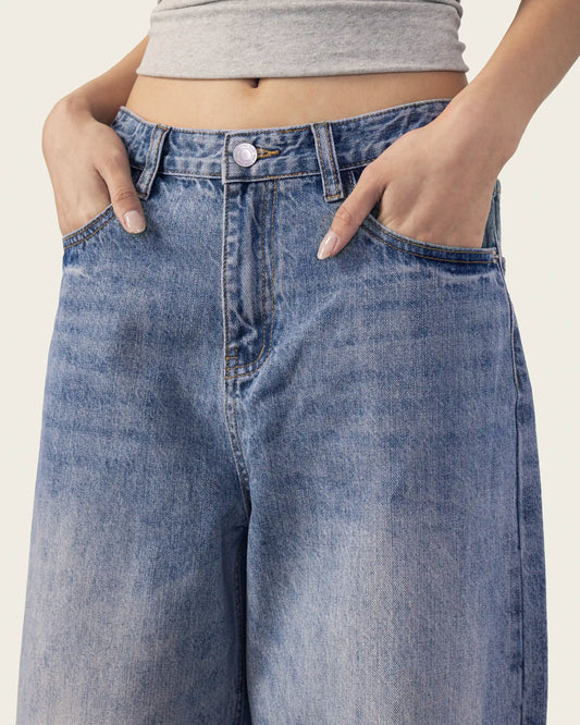Medium Wash Wide Leg Jeans