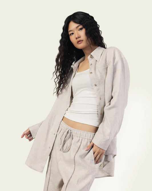 Linen Shirt in Beige