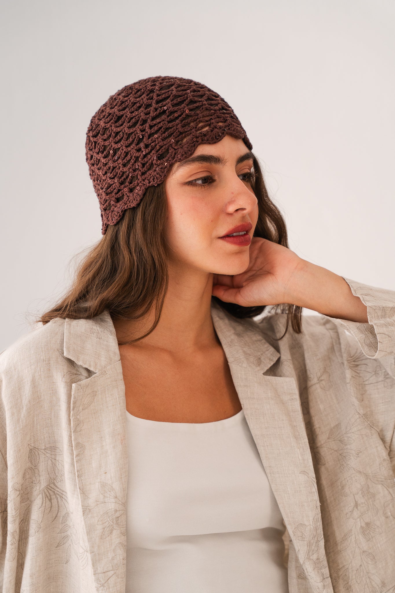 Summer Daisy Hat Sparkle In Brown