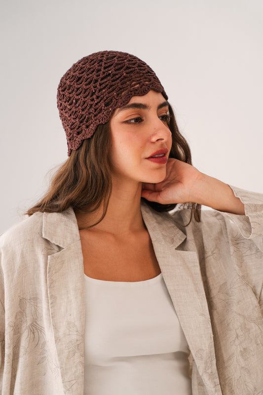 Summer Daisy Hat Sparkle In Brown