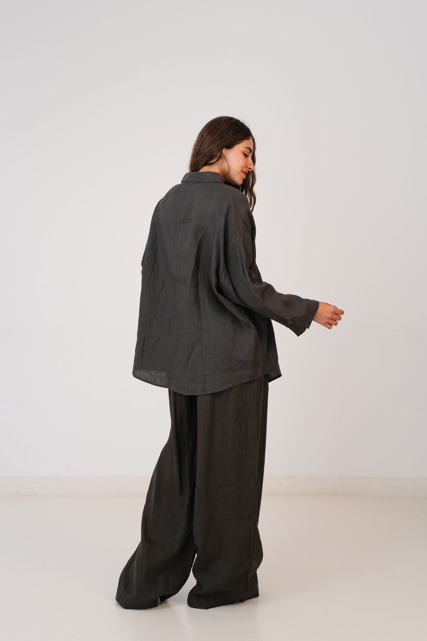 Linen Pants In Deep Olive