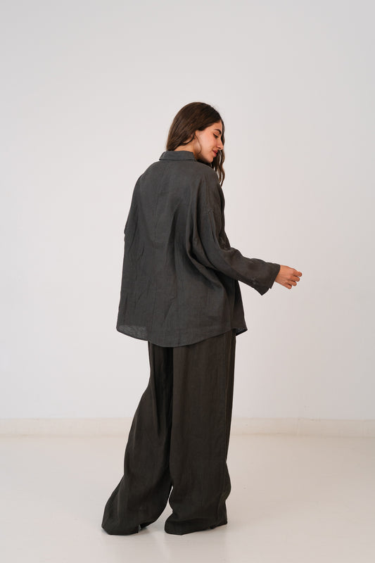 Linen Pants In Deep Olive