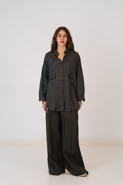 Linen Pants In Deep Olive