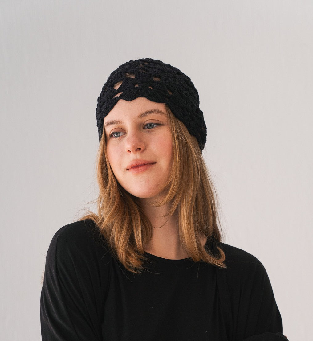 Summer Daisy Hat In Black