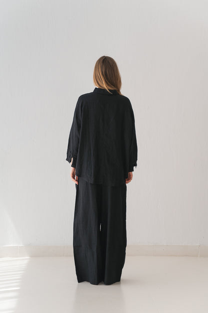 Linen Pants In Black