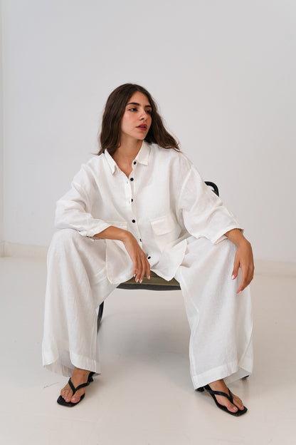 Linen Pants In White