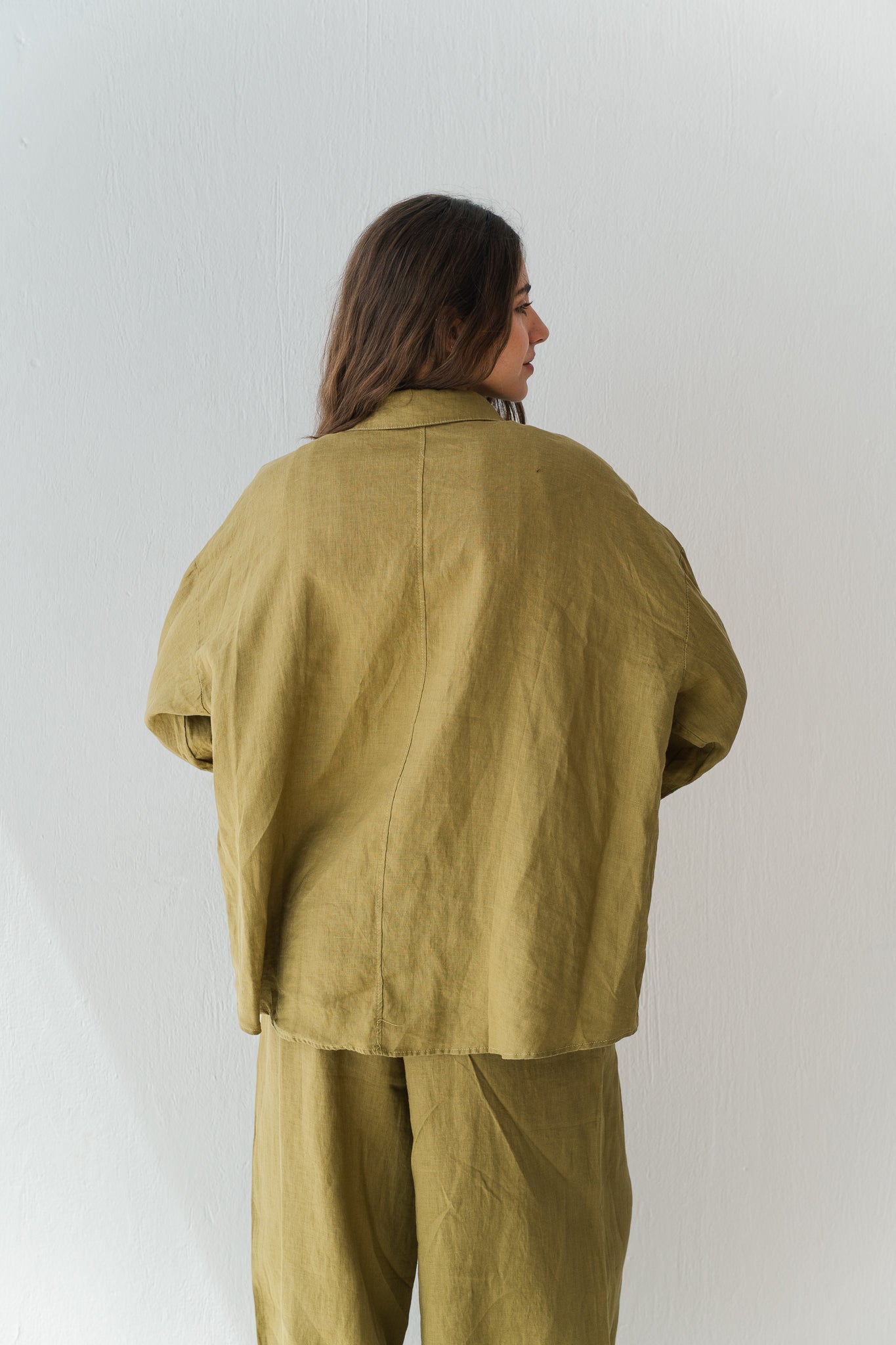 Linen Blouse In Lime