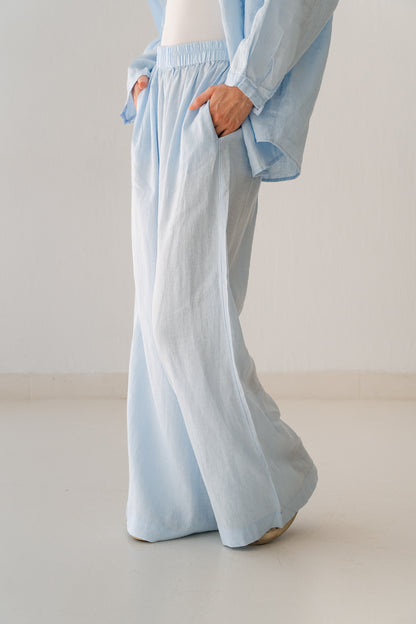 Linen Pants In Blue